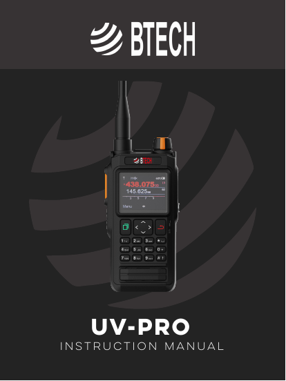UV-PRO user manual cover