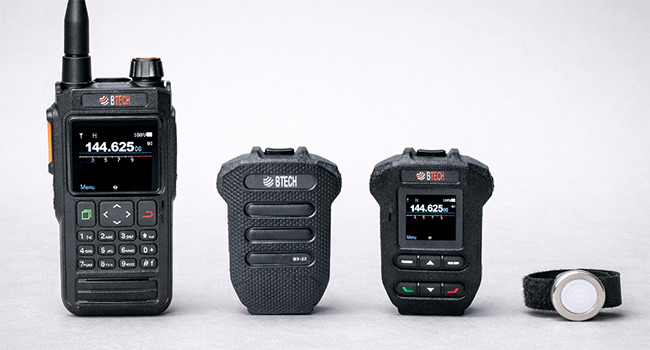 UV-PRO with compatible BTECH Bluetooth audio and control accessories
