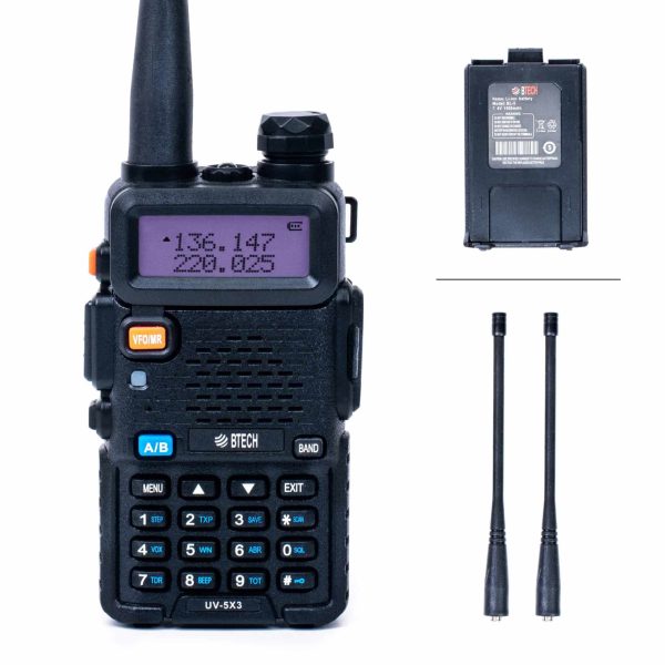 BaoFeng UV-5R Upgrade Ham Radio UV-S9 Pro 8W Dual Band Handheld Baofeng Two Way Radio with USB Charger Cable Rechargeable Walkie Talkies (Black)