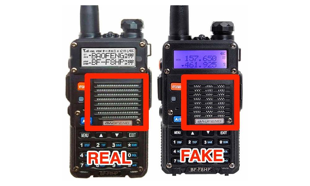 BF-F8HP: The counterfeit problem on eBay, Alibaba, Wish, and other  webstores. – BaoFeng Radios