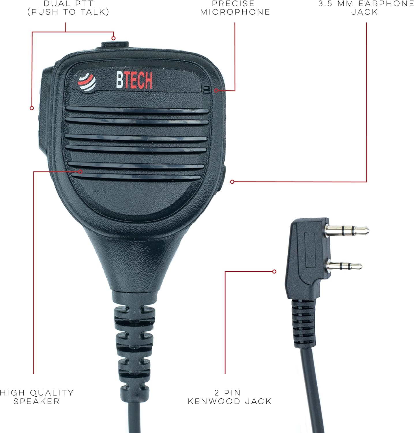 QHM22D Dual PTT Speaker Mic ‣ BaoFeng Tech & BTECH Radios