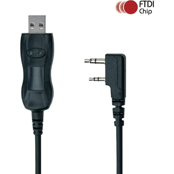 Ayagroup USB Programming Cable With Genuine FTDI Chip – 6ft, For BaoFeng Kenwood AnyTone, 3.5mm/2.5mm