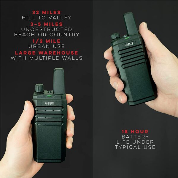 BTECH FRS-B1 8 Pack FRS Business, Adult Walkie Talkies - BaoFeng