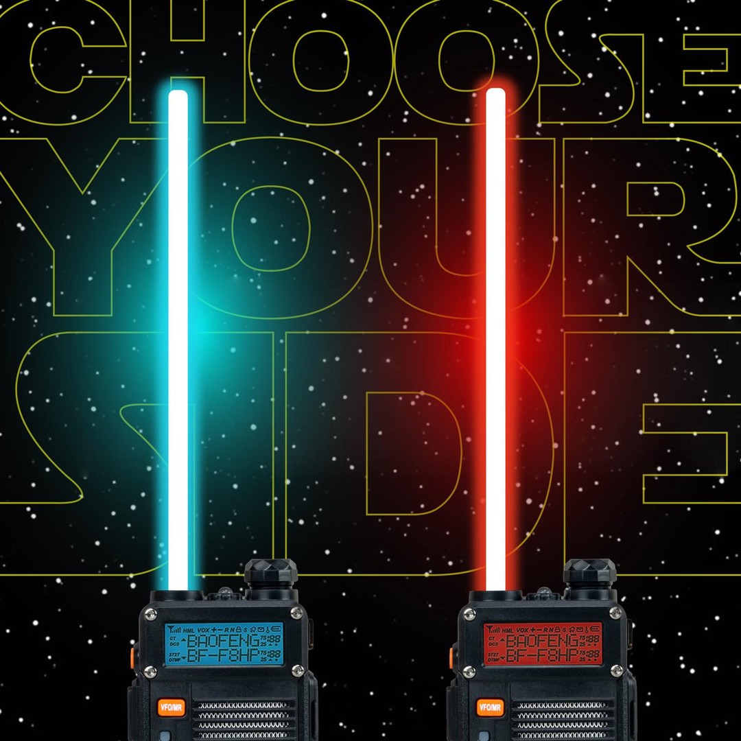 Choose your side. May the Fourth be with you. 

#starwars #starwarsday #maythefourth #choose #btech #baofeng #fengang #radio #amateurradio