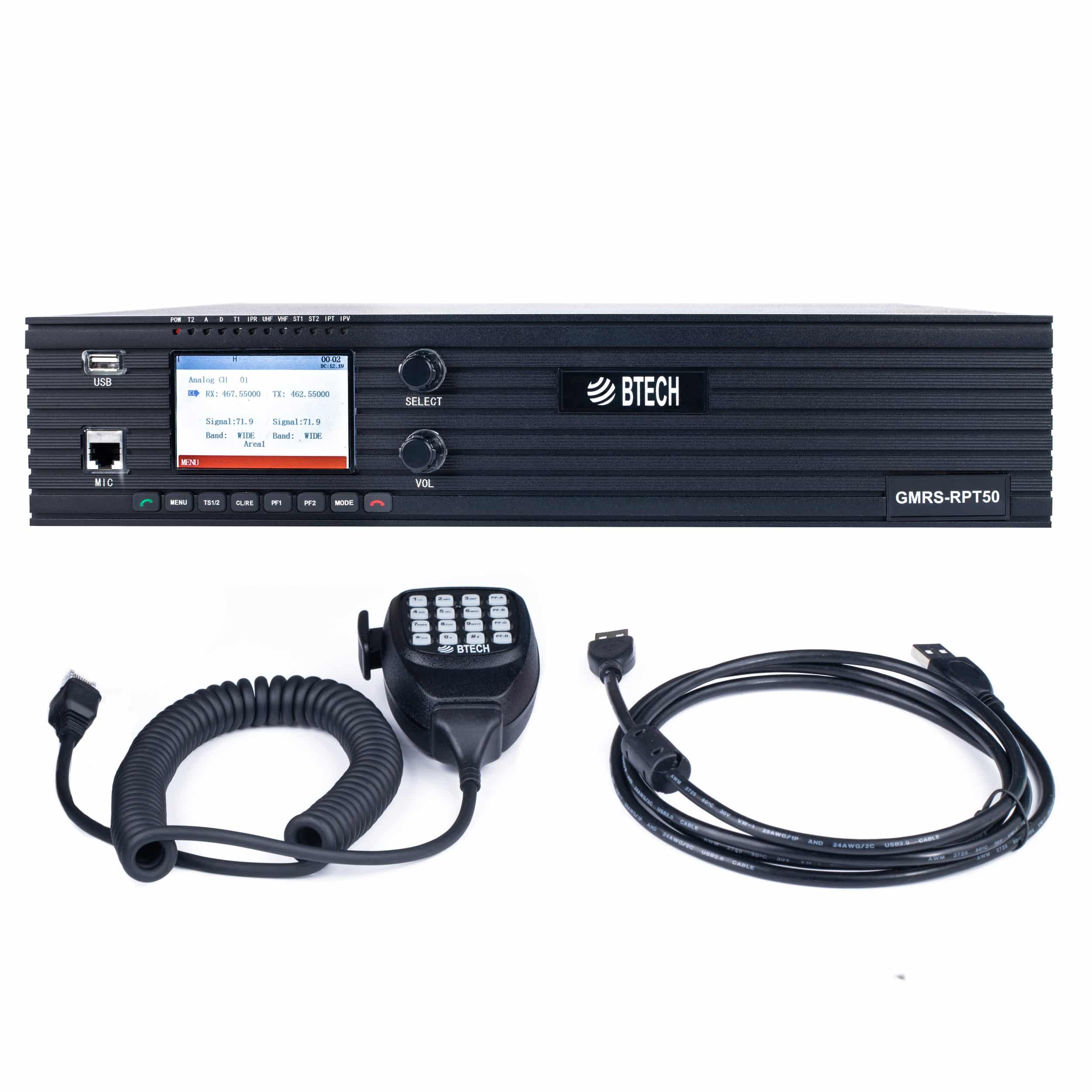 BTECH GMRS-RPT50 50W GMRS Repeater with Built-In Duplexer and Auto-ID ...